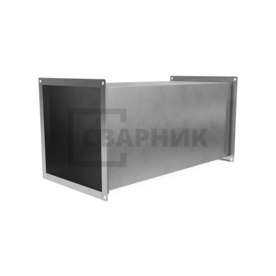 Воздуховод квадратный 100×100 1 м из оцинкованной стали 0.5 мм — фото 3