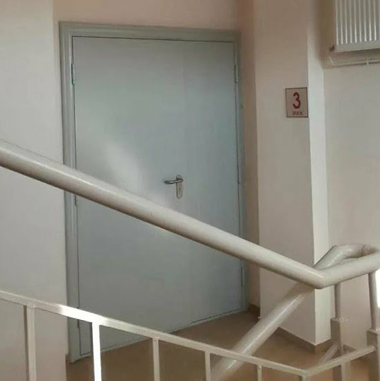 Дверь техническая стальная остекленная ДТМ-016 — фото 18