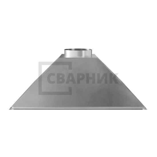 Зонт вытяжной купольный 1000x1000x400 мм из оцинкованной стали — фото 2