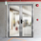 Противопожарная стеклянная дверь EIW-30 двупольная металлическая — миниатюра 3