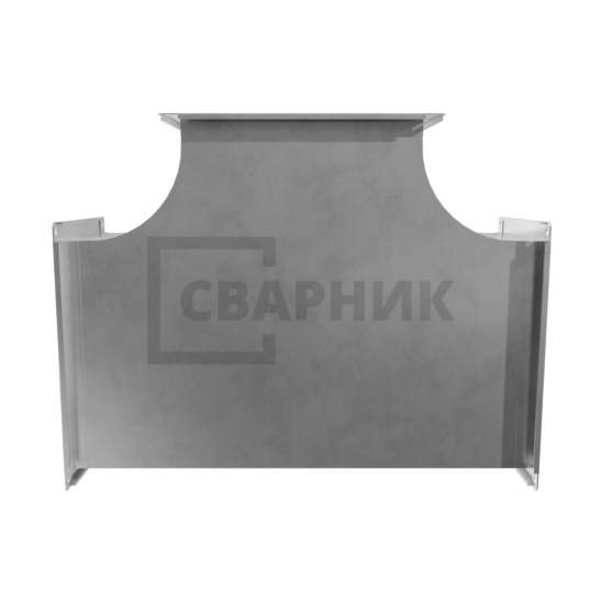 Прямоугольный тройник 100×100 на шине из оцинкованной стали — фото 2