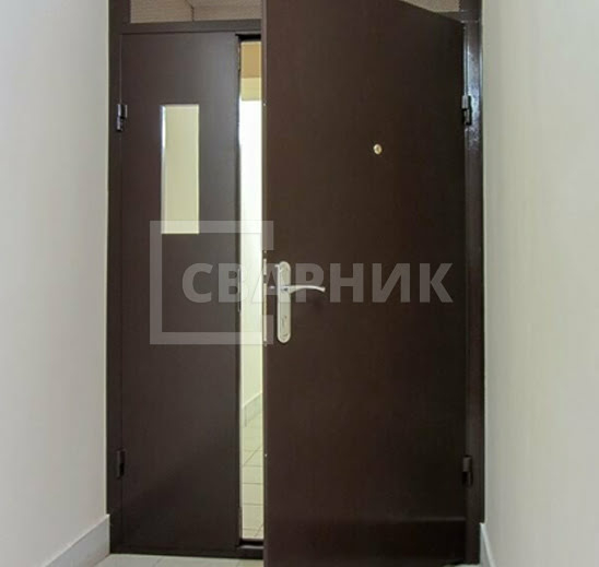 Дверь в тамбур со стеклом в подъезд МДФ — винорит ДТ-114 — фото 6