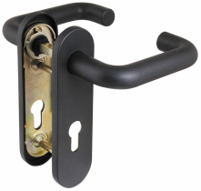 Ручка Fuaro (Фуаро) дверная FP.DH172.0433 NE (DH-0433 NE) (9×140) с пружиной BL-24 черный