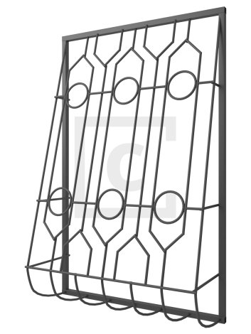 Решётка на окно сварная дутая 2-80 — фото 1