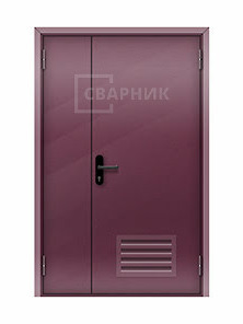 Полуторная дверь ДПМ-02 с вент решеткой