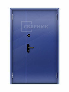 Полуторная глухая противопожарная дверь ДПМ-02 2 типа взломостойкая