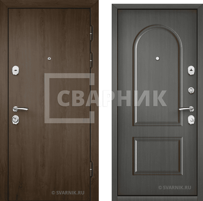 Дверь входная с установкой в коттедж ламинат — массив — фото 1