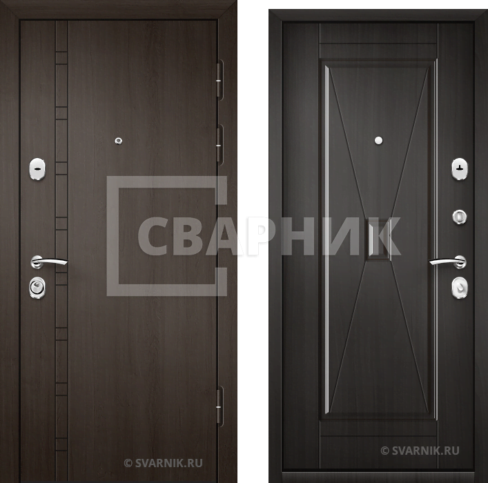 Дверь металлическая готовая в коттедж винорит — шпон — фото 1