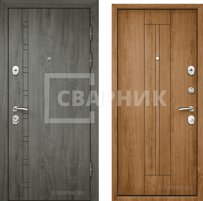 Дверь металлическая с установкой на дачу шпон — МДФ — фото 1