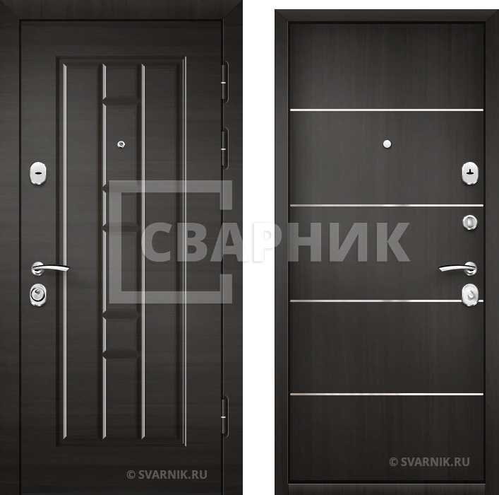 Дверь металлическая антивандальная в офис винорит — шпон — фото 1