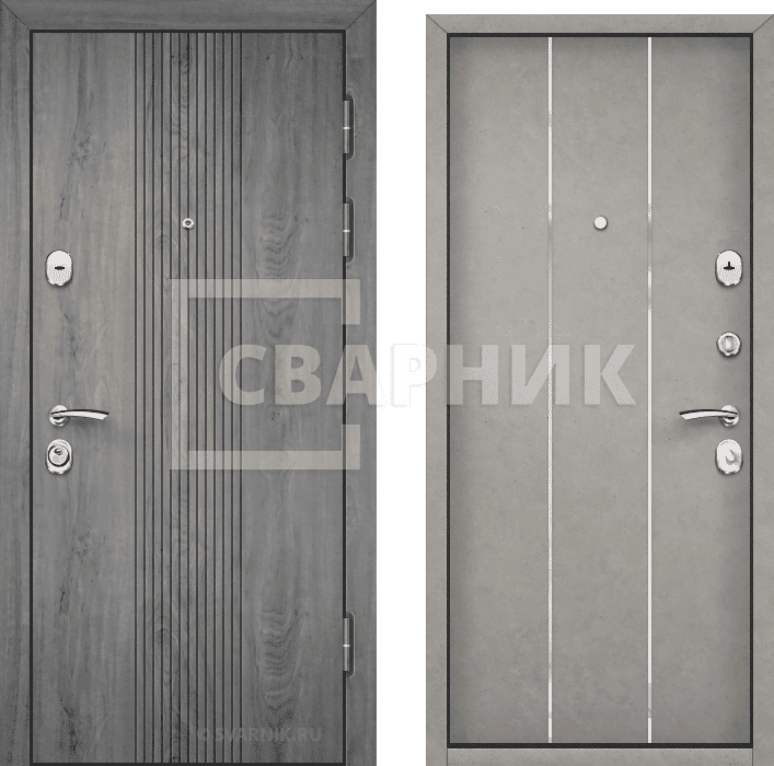 Дверь металлическая готовая уличная шпон — шпон — фото 1
