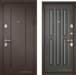 Дверь входная трехконтурная в дом порошковая — винорит