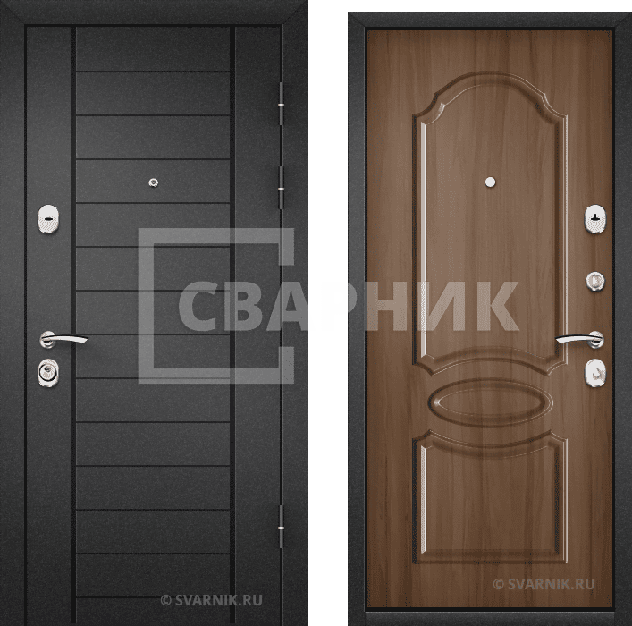 Дверь входная правая на дачу порошковая — МДФ — фото 1