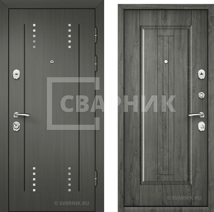 Дверь металлическая с установкой в офис МДФ — массив — фото 1