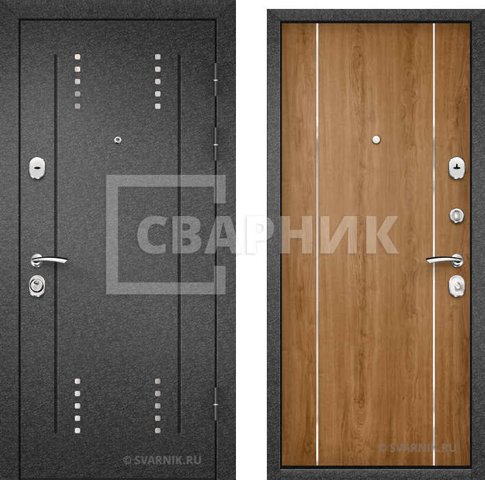 Дверь входная антивандальная уличная порошковая — МДФ — фото 1