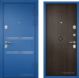Дверь металлическая антивандальная в коттедж порошковая — массив