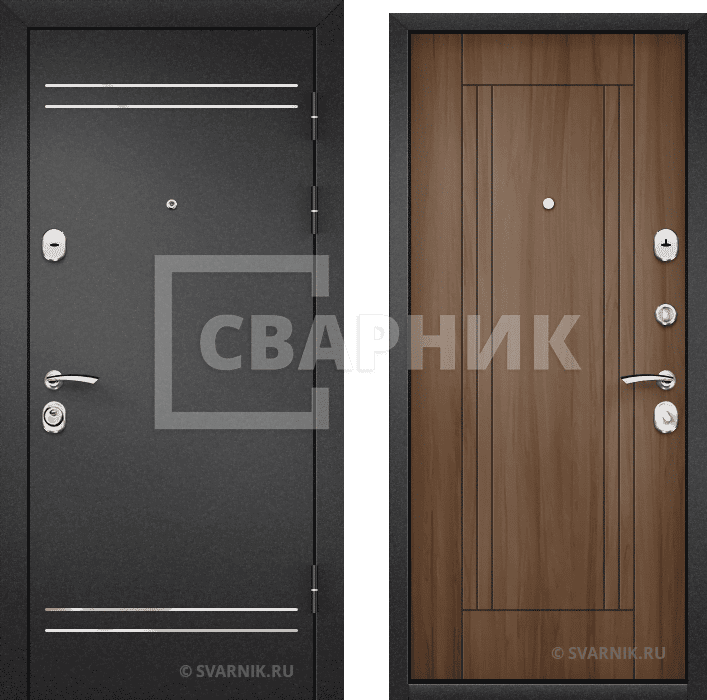 Дверь входная российская на дачу порошковая — МДФ — фото 1