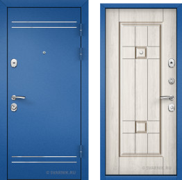 Дверь входная антивандальная в коттедж порошковая — шпон