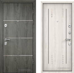 Дверь внутренняя уличная с терморазрывом цвет беленый дуб