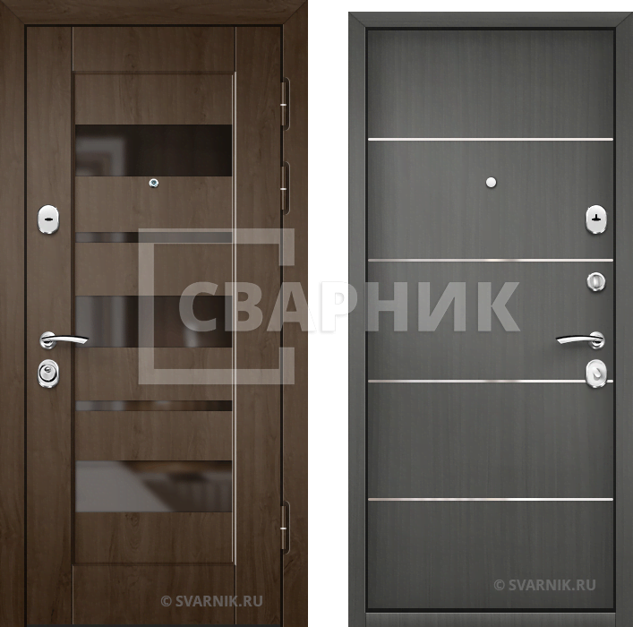 Дверь входная накладная в офис МДФ — МДФ — фото 1