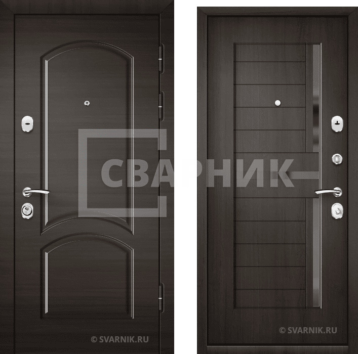 Дверь железная наружная в квартиру МДФ — МДФ — фото 1