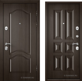 Дверь металлическая трехконтурная в дом МДФ — массив