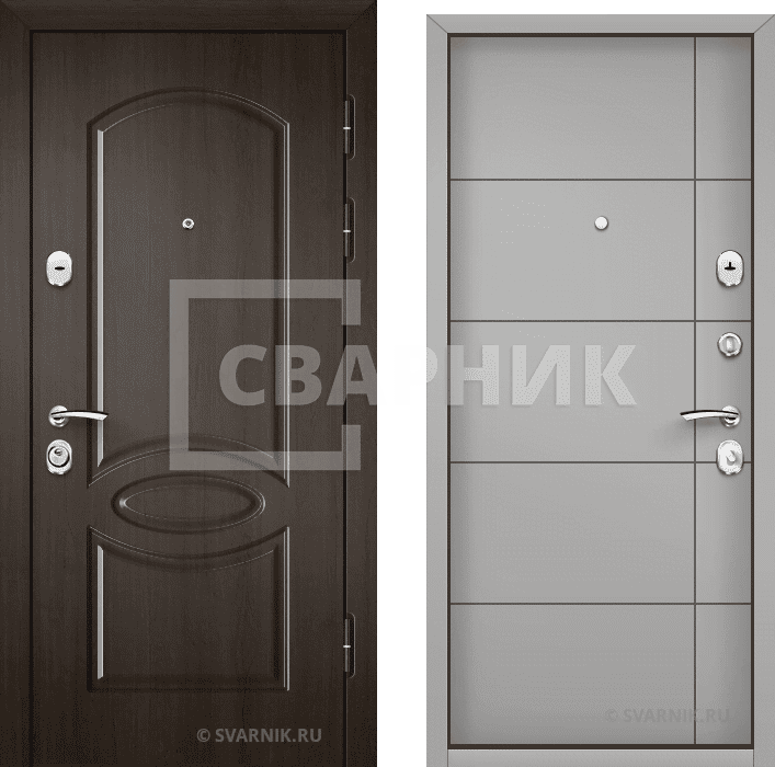 Дверь металлическая российская уличная винорит — МДФ — фото 1