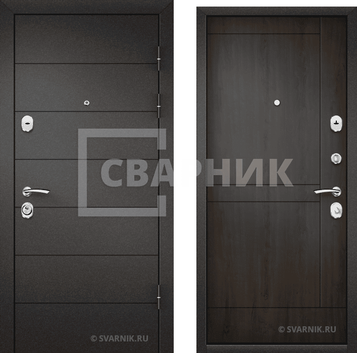 Дверь входная вторая в дом порошковая — винорит — фото 1