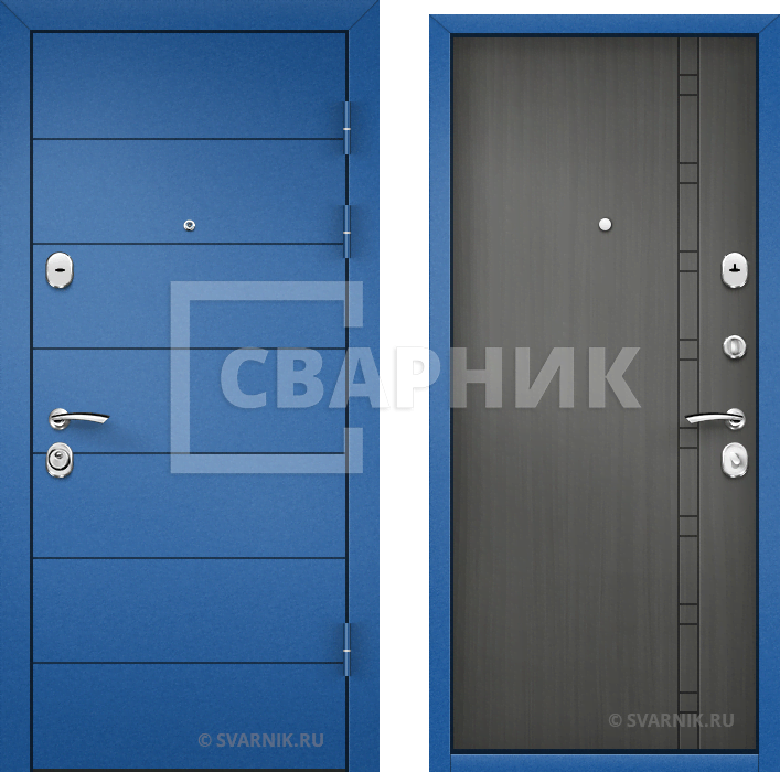 Дверь входная внутренняя в коттедж порошковая — винорит — фото 1