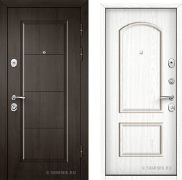 Дверь металлическая с замками KALE в коттедж шпон — МДФ
