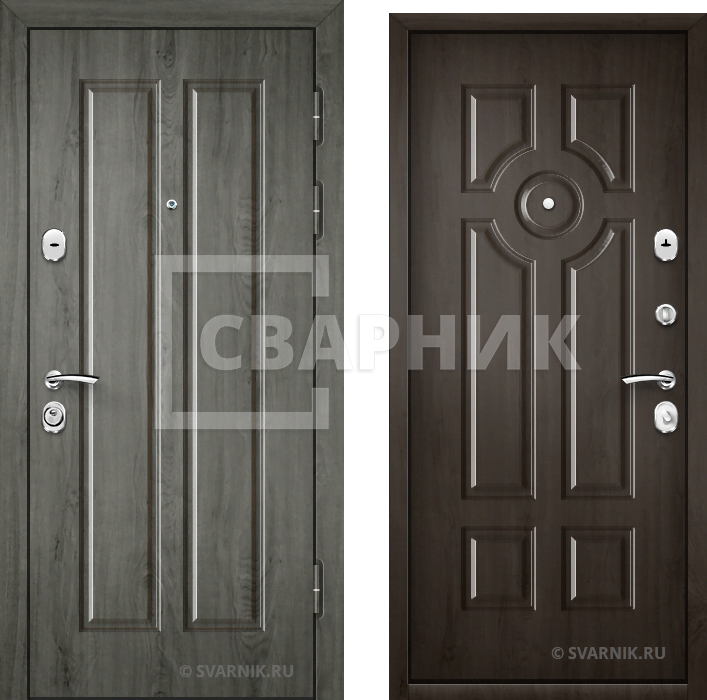 Дверь металлическая антивандальная на дачу шпон — шпон — фото 1