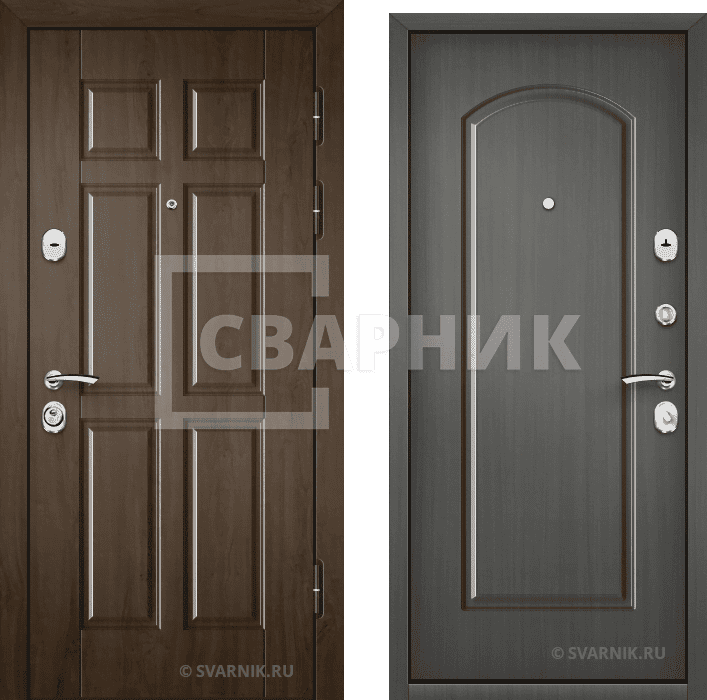 Дверь входная правая в квартиру массив — МДФ — фото 1