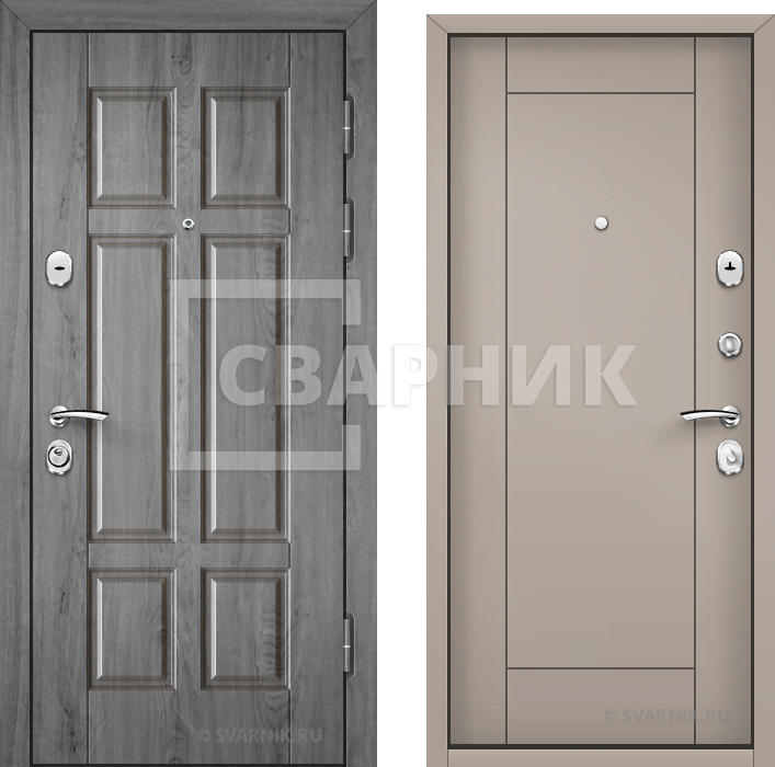 Дверь входная с шумоизоляцией уличная МДФ — МДФ — фото 1