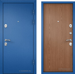Дверь трехконтурная в дом порошковая — ламинат