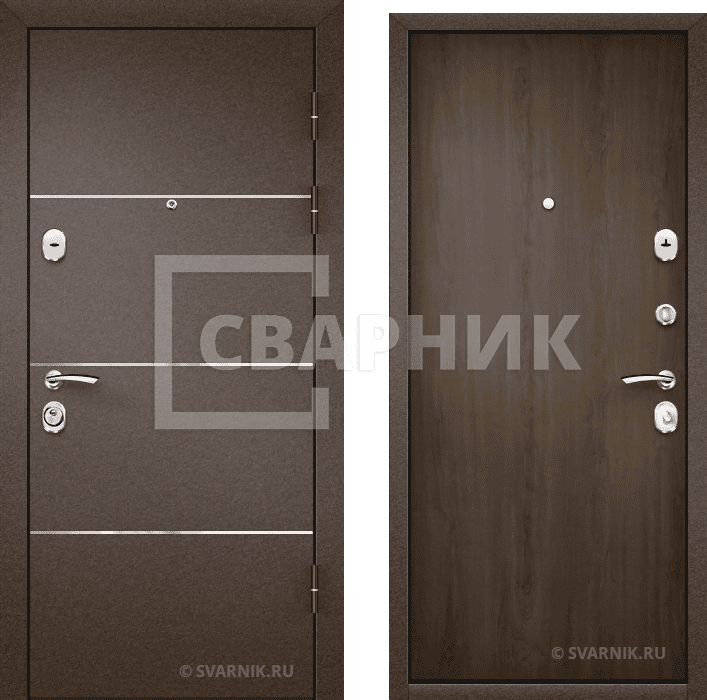 Дверь металлическая готовая в офис порошковая — ламинат — фото 1