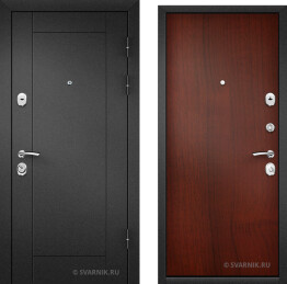 Дверь металлическая трехконтурная в квартиру порошковая — ламинат