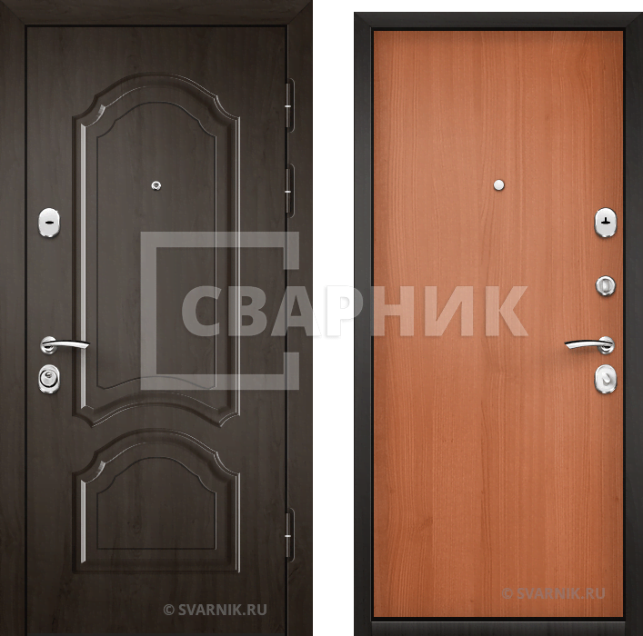 Дверь металлическая вторая в офис МДФ — ламинат — фото 1