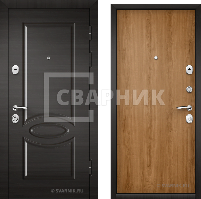 Дверь входная под ключ уличная шпон — ламинат — фото 1