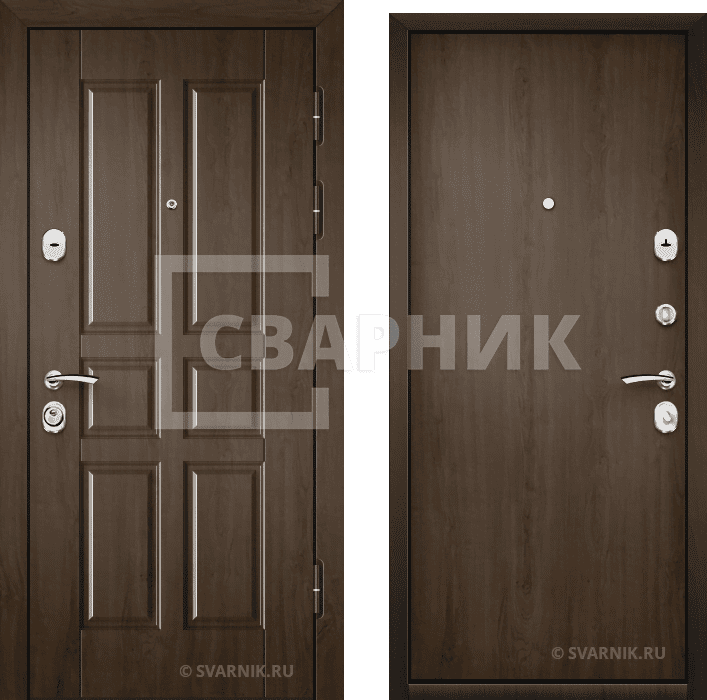 Дверь металлическая вторая в офис массив — ламинат — фото 1