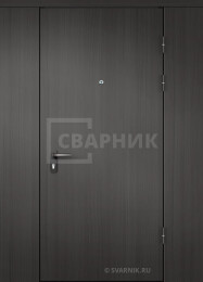 Дверь в тамбур глухая с перегородкой МДФ — винорит ДТ-54