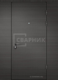 Дверь в тамбур глухая с перегородкой МДФ — ламинат ДТ-52