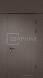 Дверь тамбурная глухая с фрамугой и перегородкой порошок — порошок ДТ-81