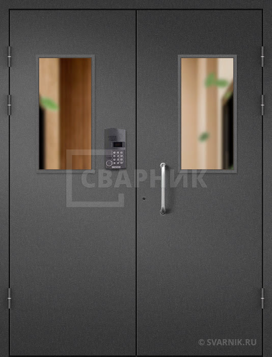 Дверь входная подъездная с окном ПД-58 — фото 1
