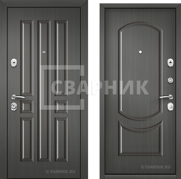 Металлическая дверь со скрытыми петлями в коттедж ДБП-038 — фото 1