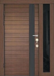 Полуторная элитная дверь со стеклопакетом от завода изготовителя ДВ-391