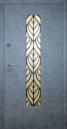 Дверь металлическая одностворчатая с окошком для квартиры на заказ ДВ-28