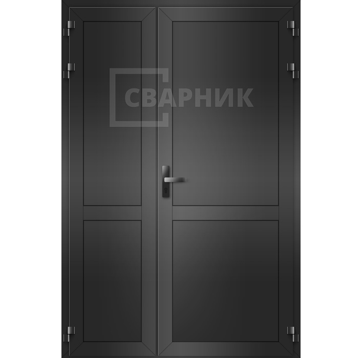 Дверь из алюминия с импостом ДА-660 — фото 1