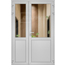 Дверь алюминиевая в ванную комнату ДА-419