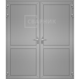 Входная дверь алюминиевая с импостом ДА-642