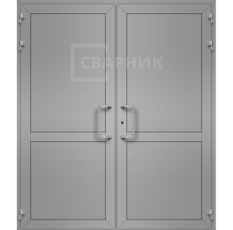 Дверь серая алюминиевая ДА-1403